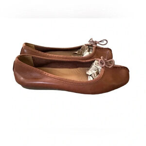 Ladies Clarks Freckle Ice Soft Dark Tan Leather Casual Slip On Shoes UK 3.5 US 6